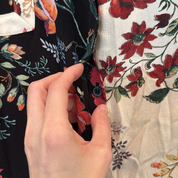 Maje Ciller Patchwork Floral Print Shirt Size Small - Picture 8 of 13